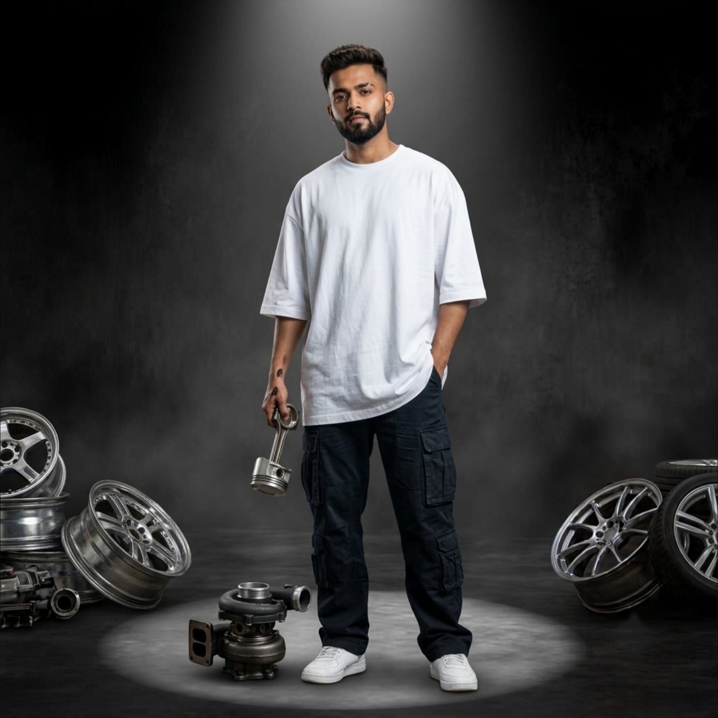 THE DRIVE READY - White Oversized Tshirt — view 3
